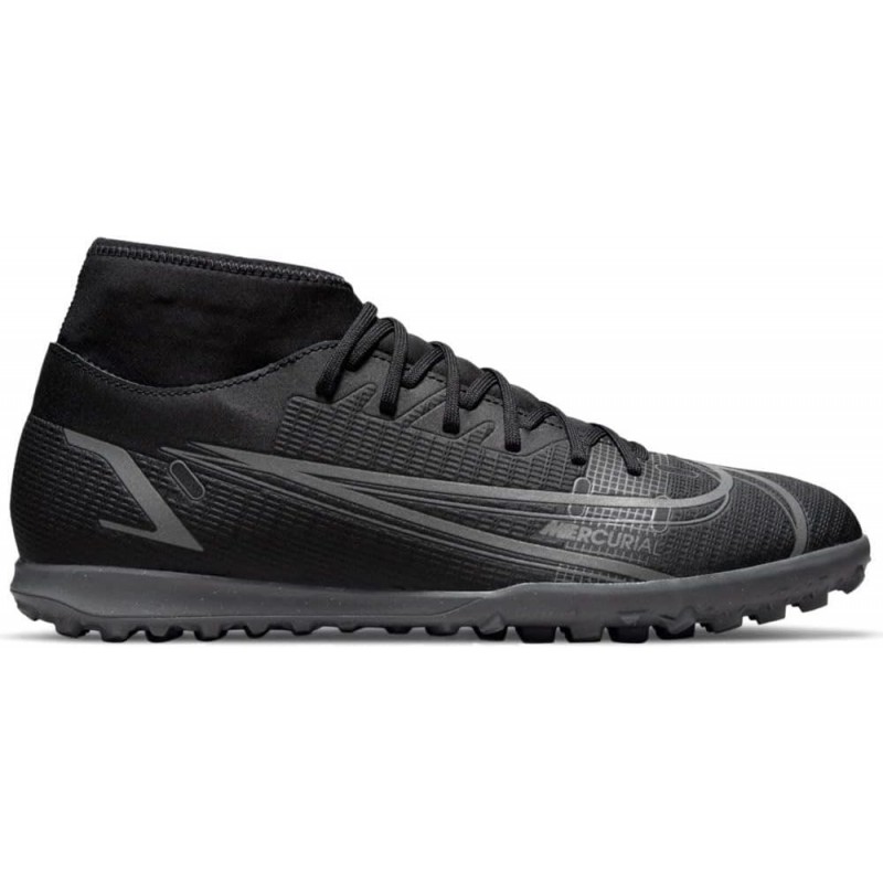 Chaussures de football Nike Superfly 8 Club TF pour hommes CV0955 (noir, gris fer 004)