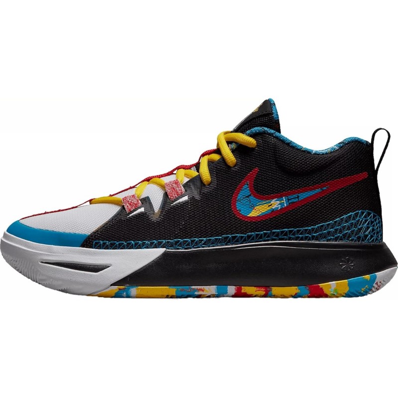 Chaussure de basket-ball Nike Kyrie Flytrap 6 (GS) pour enfant (noir/blanc/jaune tour/rouge université)