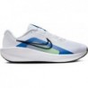 Chaussures de course sur route Nike Downshifter 13 pour homme (extra larges) (FJ1284-103, blanc/bleu étoile/vert Strike/noir)