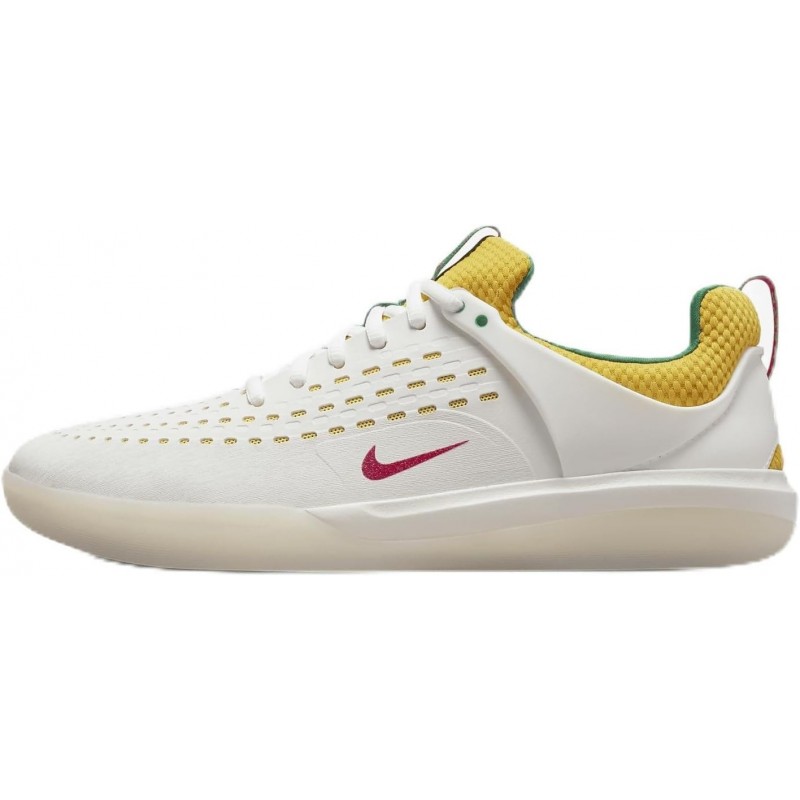 Chaussures de skate Nike SB Zoom Nyjah 3 (DO9403-100, blanc sommet/jaune tour/vert chanceux/)