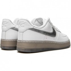 Chaussures Nike Air Force 1 pour homme, blanc/argent métallique/noix de coco