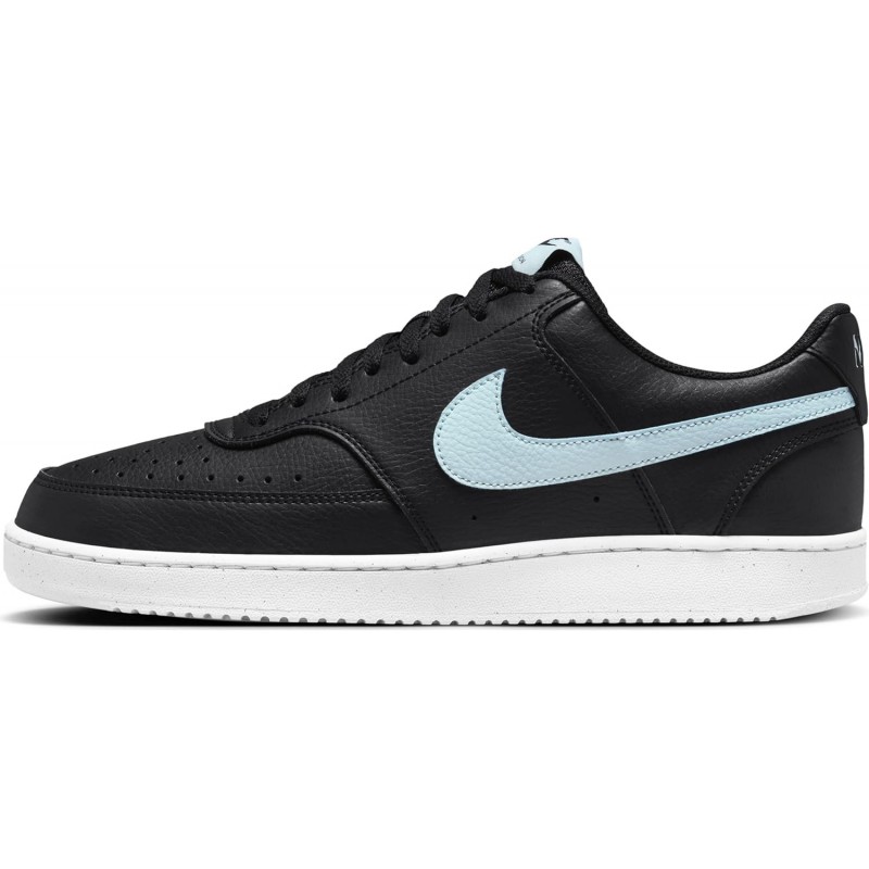 Chaussures Nike Court Vision Low Next Nature pour homme (DH2987-006, noir/blanc/bleu glacier)