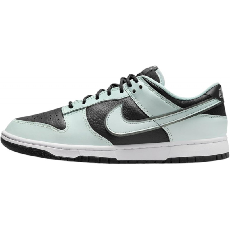 Chaussures Nike Dunk Low Retro Premium pour homme (FZ1670-001, gris fumé foncé/blanc/vert pâle)