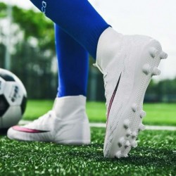 Chaussures de football GEXECEUSS pour grands garçons, chaussures de football sur gazon, baskets légères et respirantes pour entr