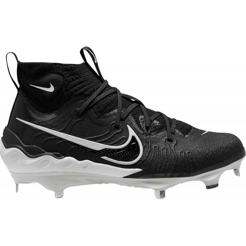 Chaussures de baseball en métal Nike Alpha Huarache NXT DJ6517-001 pour homme, noir et blanc