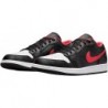 Baskets Air Jordan 1 Low pour homme, noir/rouge feu-blanc