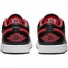 Baskets Air Jordan 1 Low pour homme, noir/rouge feu-blanc