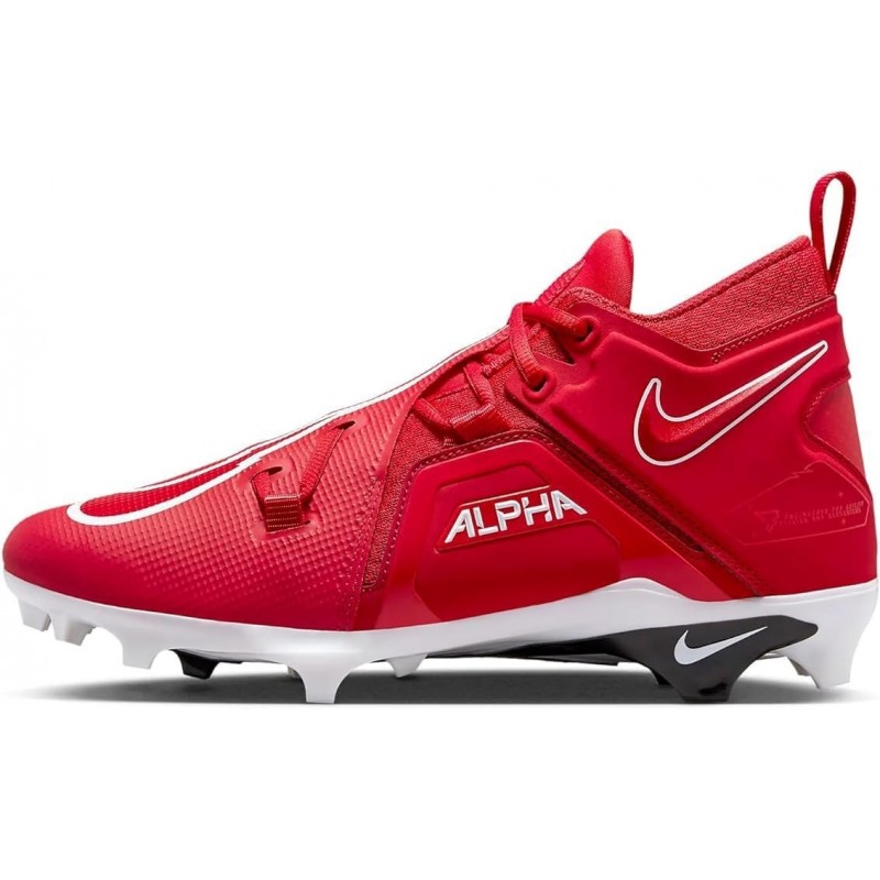 Chaussures de football Nike Alpha Menace Pro 3 CT6649-616 pour homme Rouge université/Cramoisi brillant/Blanc sommet/Blanc