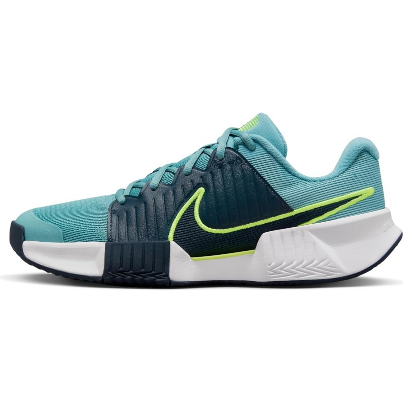 Chaussures de tennis Nike Zoom GP Challenge Pro pour homme sur terre battue (FJ7767-401, denim turquoise/volt/bleu marine armure