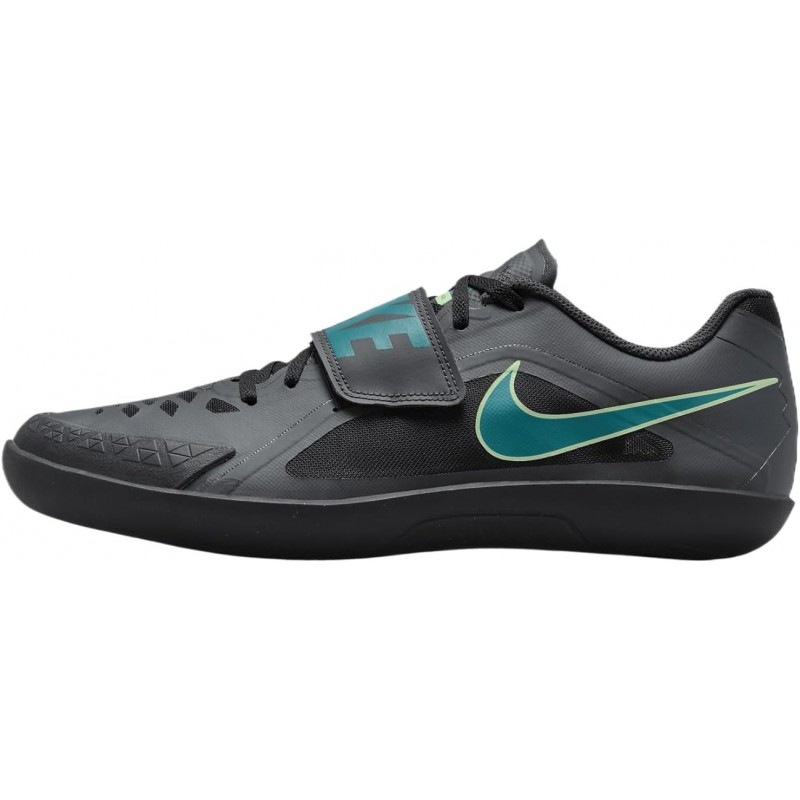 Chaussures d'athlétisme Nike Zoom Rival SD 2 (FZ9665-001, noir/algues électriques/épinette brillante/volt)