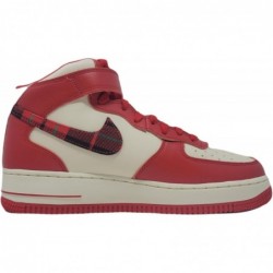 Chaussure de basket-ball Nike Air Force 1 Mid '07 pour homme, ivoire pâle/rouge université