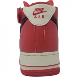 Chaussure de basket-ball Nike Air Force 1 Mid '07 pour homme, ivoire pâle/rouge université