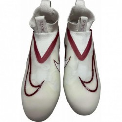 Chaussures de football à crampons Nike Alpha Menace Elite3 pour homme Blanc/Rouge foncé DM1792-100