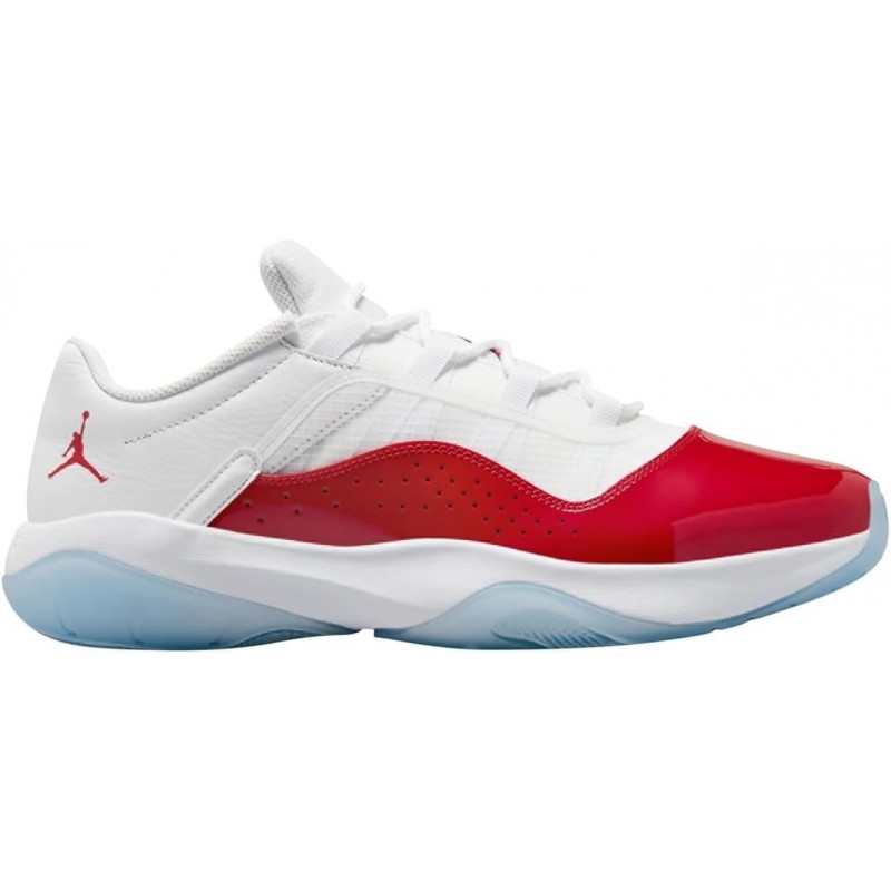 Chaussures de basket-ball Nike Jordan 11 CMFT Low pour homme, blanc/rouge gym-noir