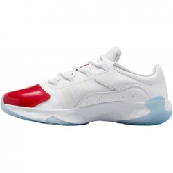 Chaussures de basket-ball Nike Jordan 11 CMFT Low pour homme, blanc/rouge gym-noir