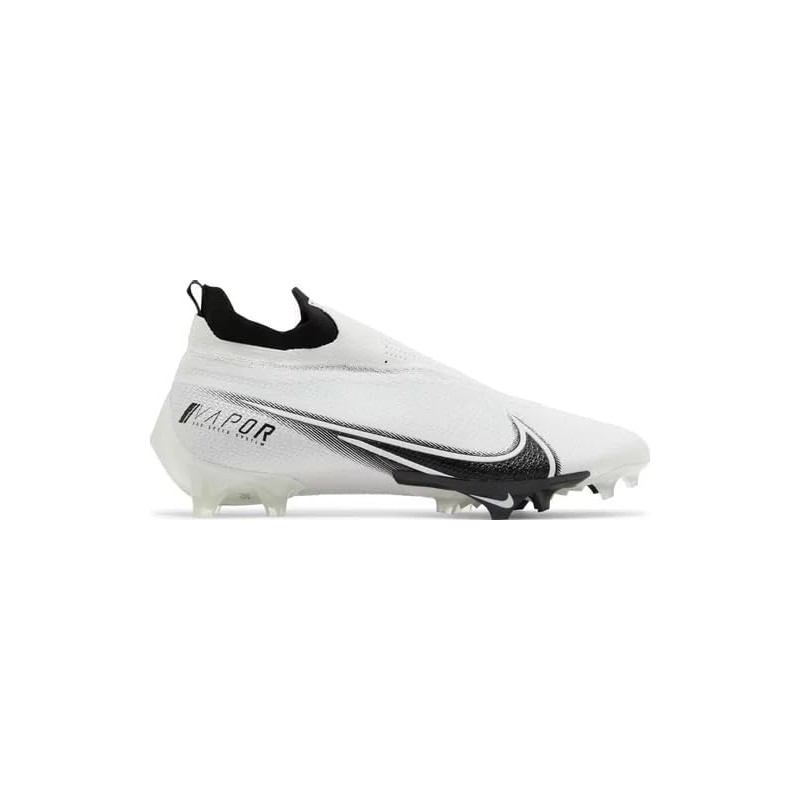 Chaussure de football à crampons Nike Vapor Edge Elite 360 Flyknit pour homme « Blanc/noir » (CV6282-108)