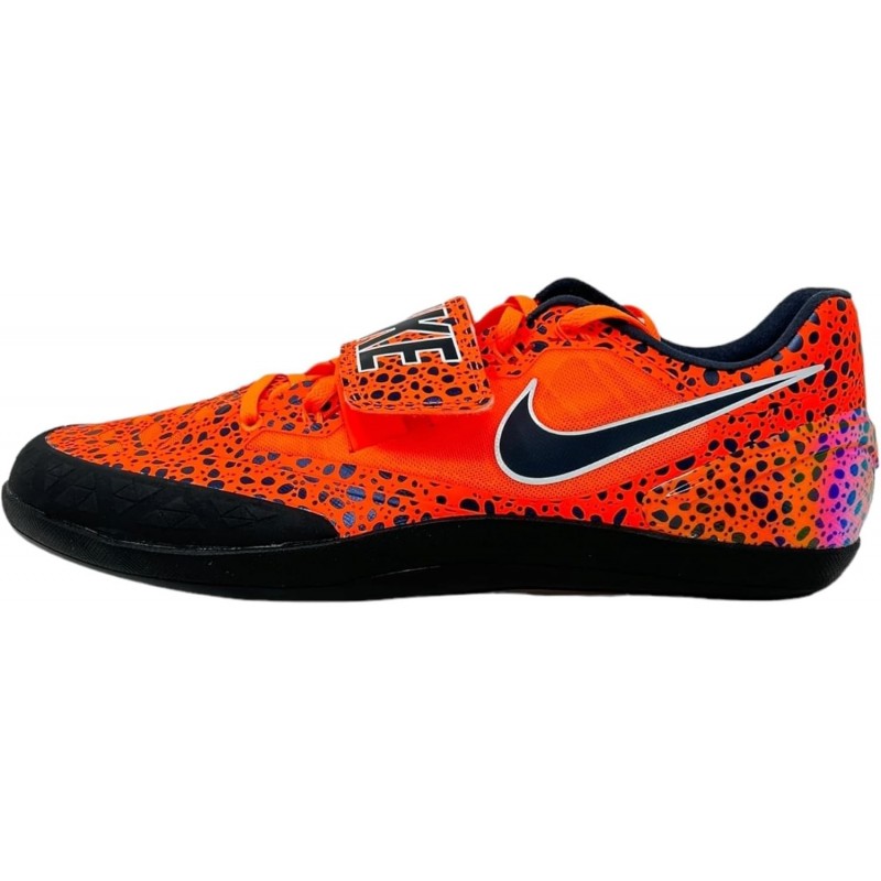 Chaussures de lancer d'athlétisme Nike Zoom Rotational 6 pour homme Noir/Orange-Blanc FV2333-900