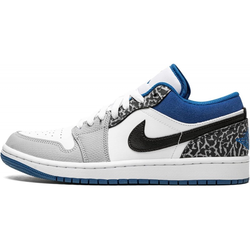 Chaussures de basket-ball Nike Dunk Low Retro pour femmes, blanc bleu marine foncé noir