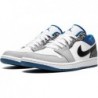 Chaussures de basket-ball Nike Dunk Low Retro pour femmes, blanc bleu marine foncé noir