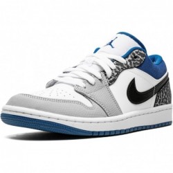 Chaussures de basket-ball Nike Dunk Low Retro pour femmes, blanc bleu marine foncé noir